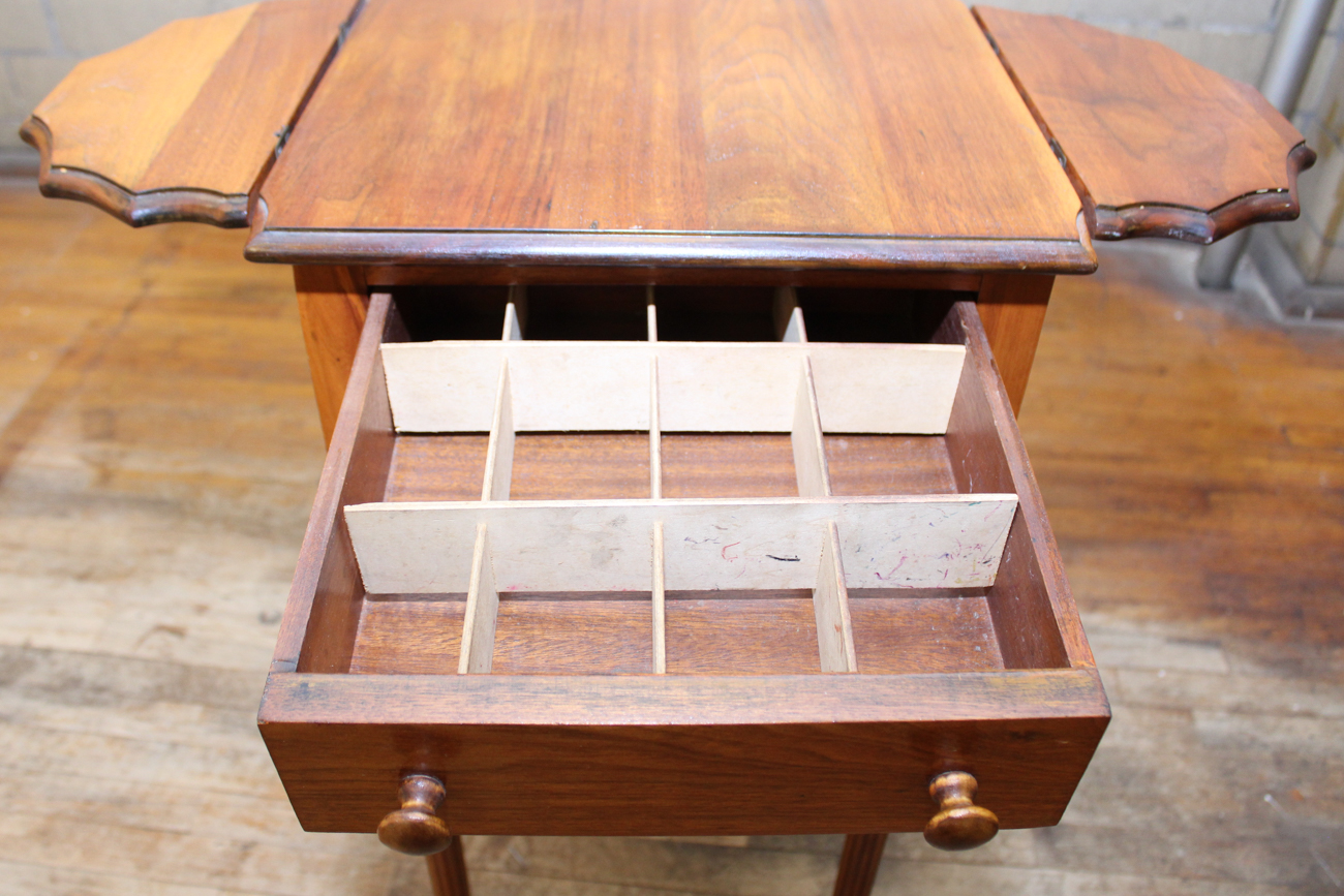 Small Antique Oak Sewing Cabinet