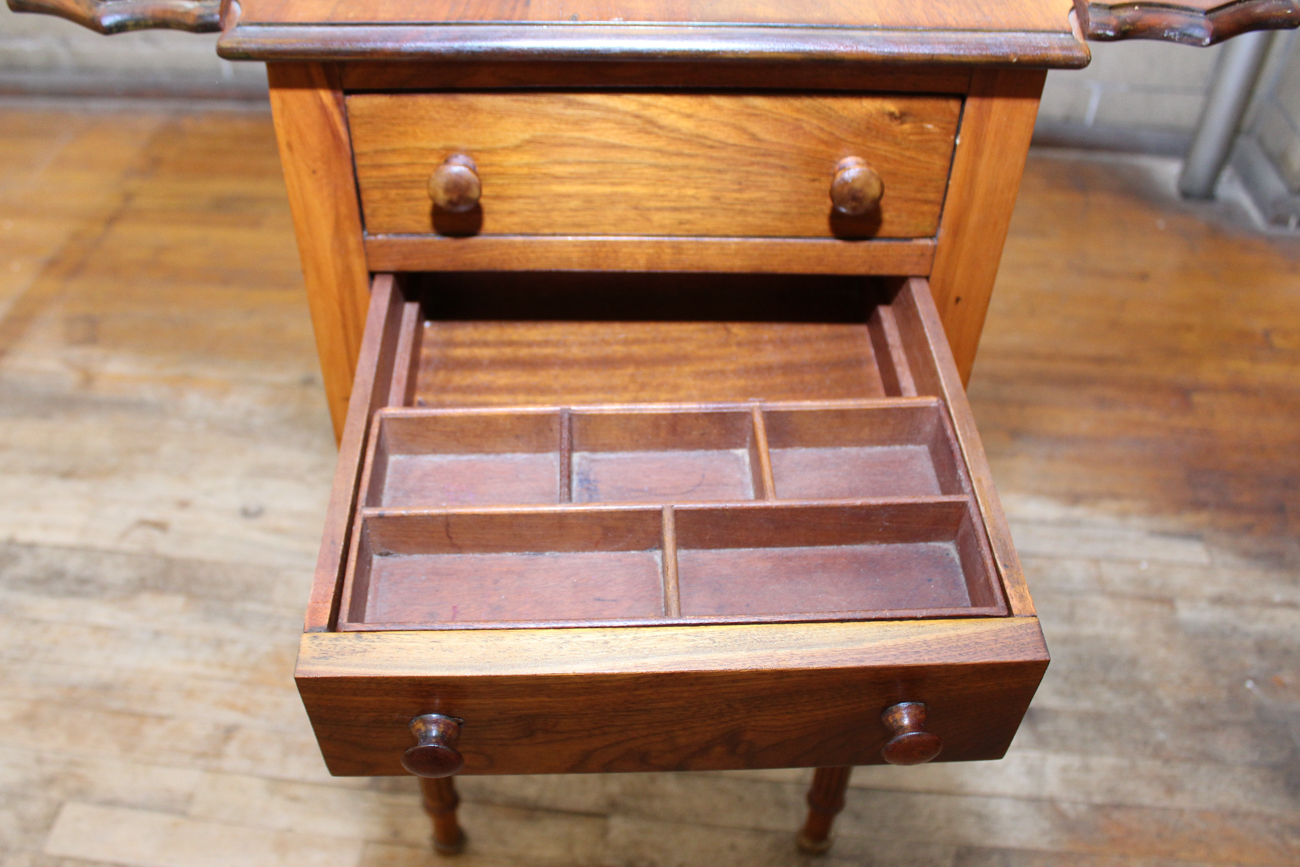 Small Antique Oak Sewing Cabinet