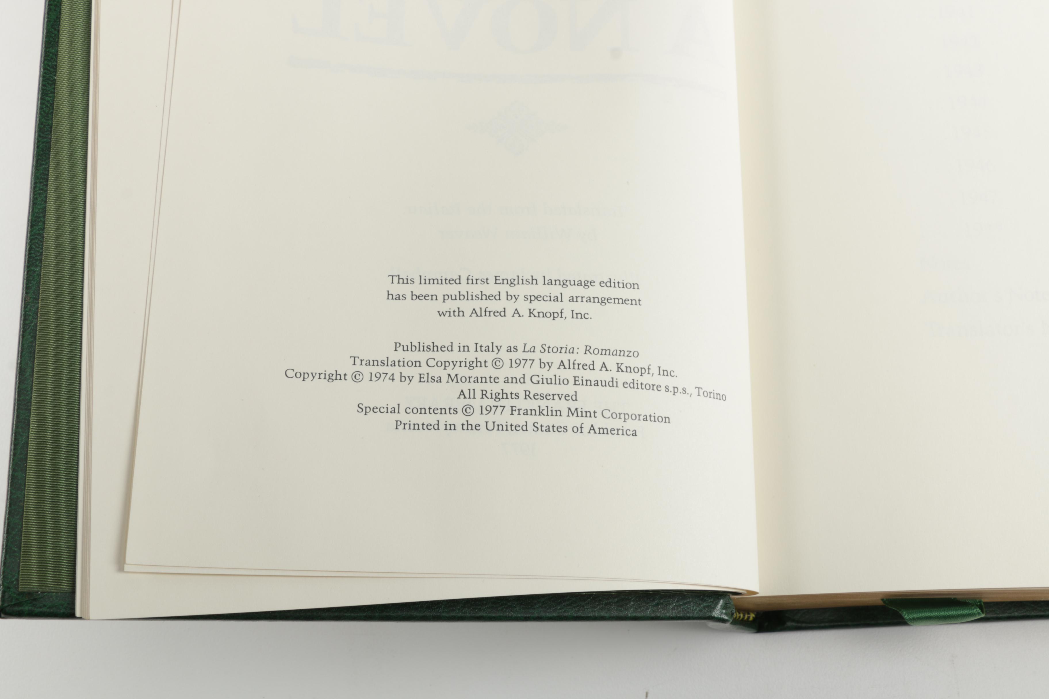 Franklin Library First Edition Society Novels