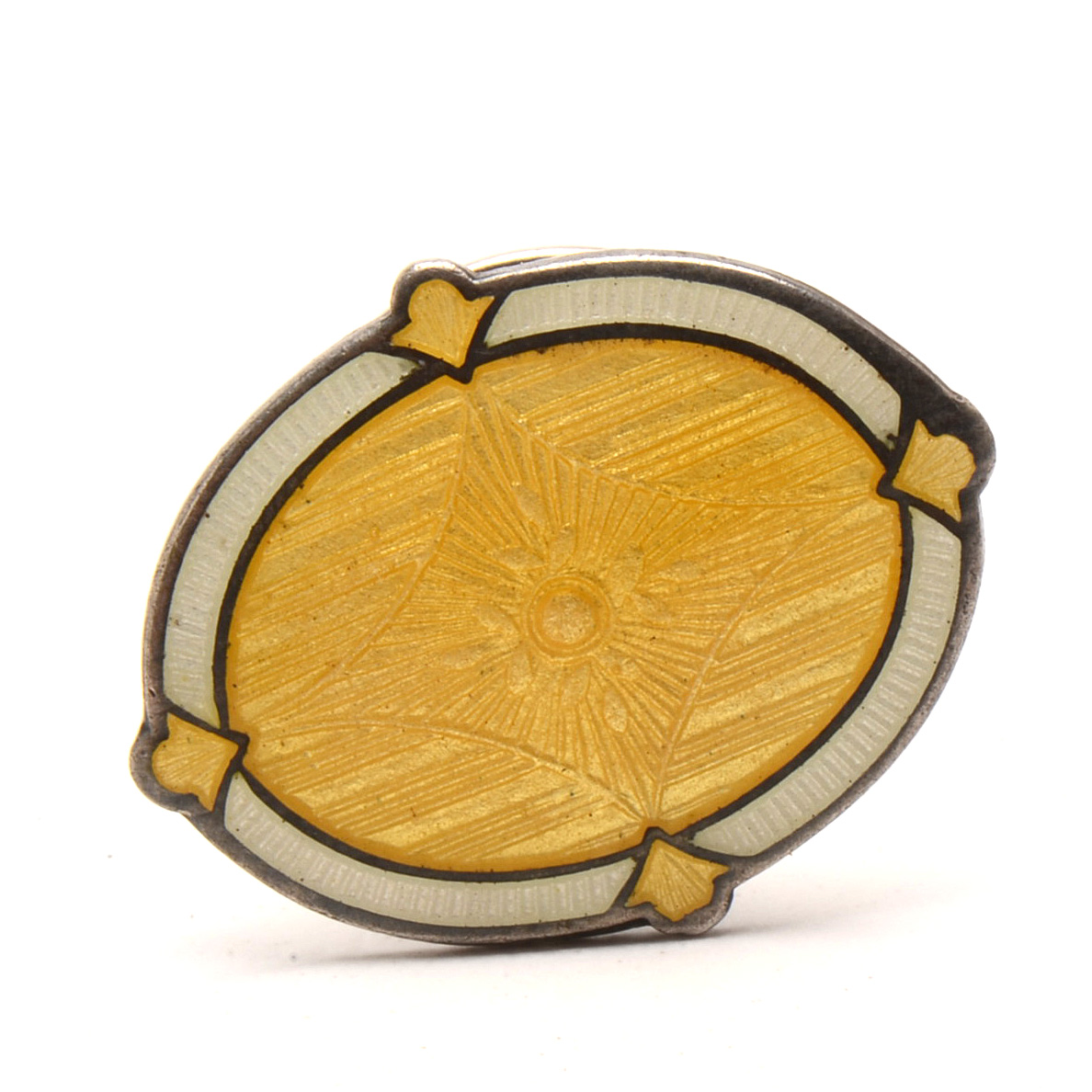 Vintage Sterling Enamel Pin, Puffy Heart Bracelet and a Bar Pin