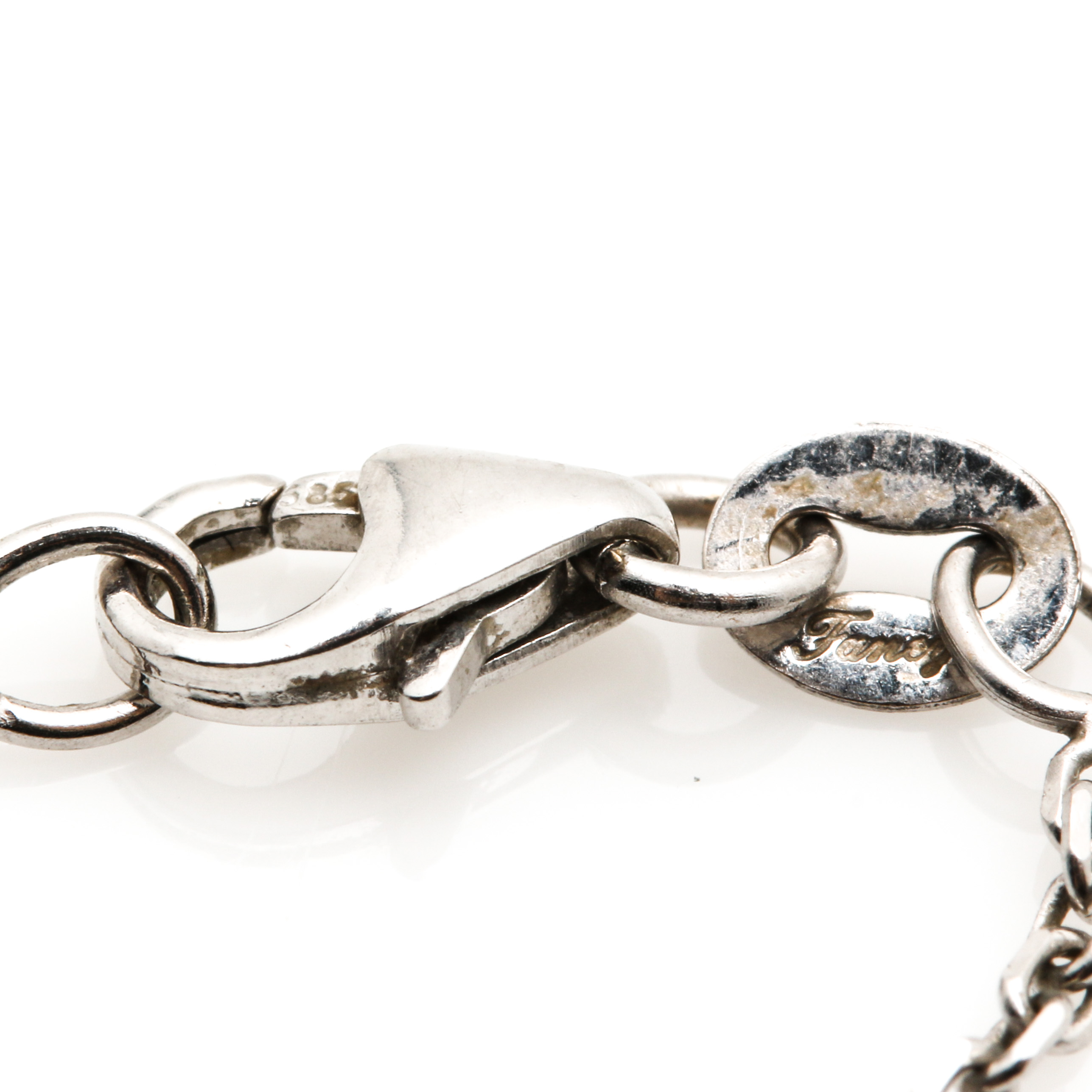 14K White Gold Diamond Pendant Necklace