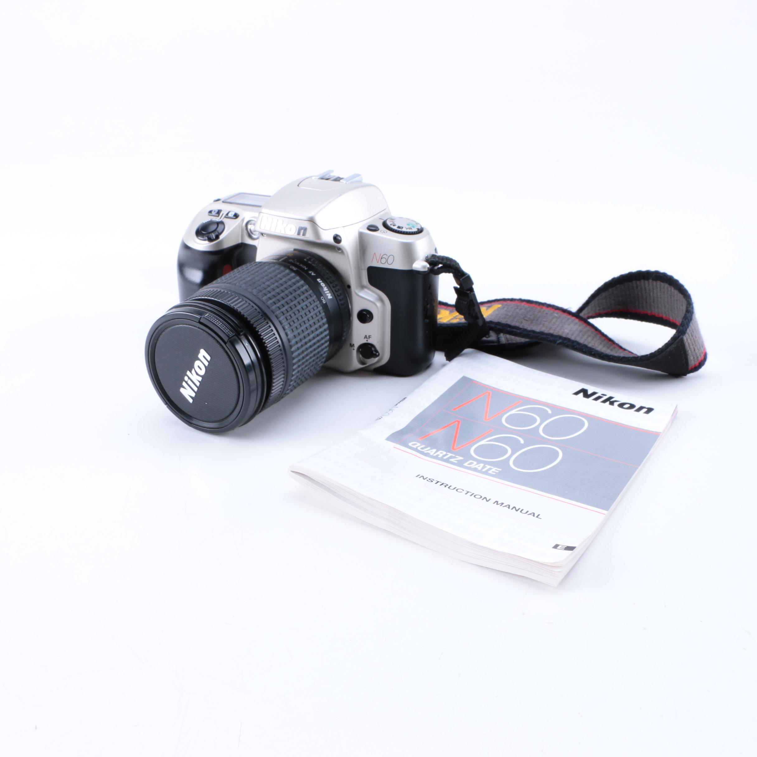 Nikon N60 35mm Film SLR Camera with Lens