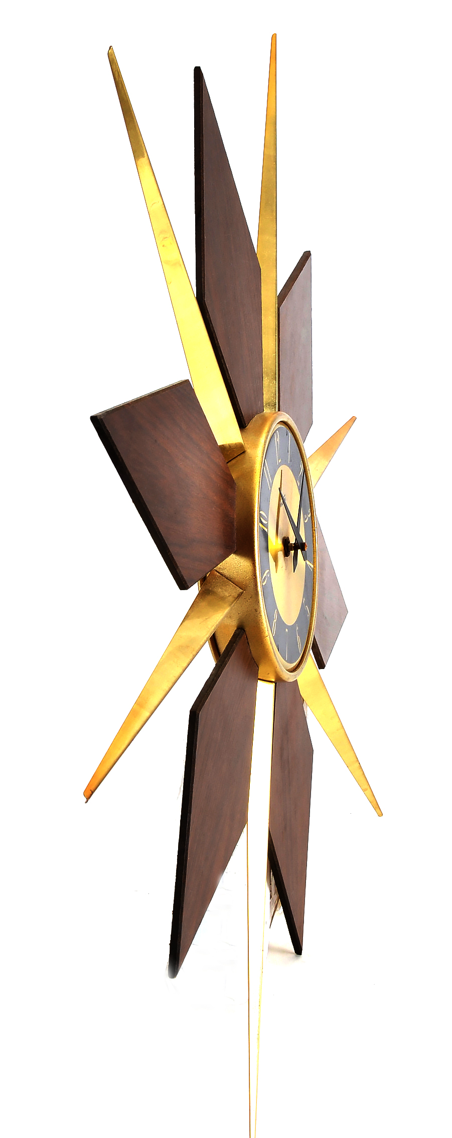 Mid Century Modern Sunburst Wall Clock