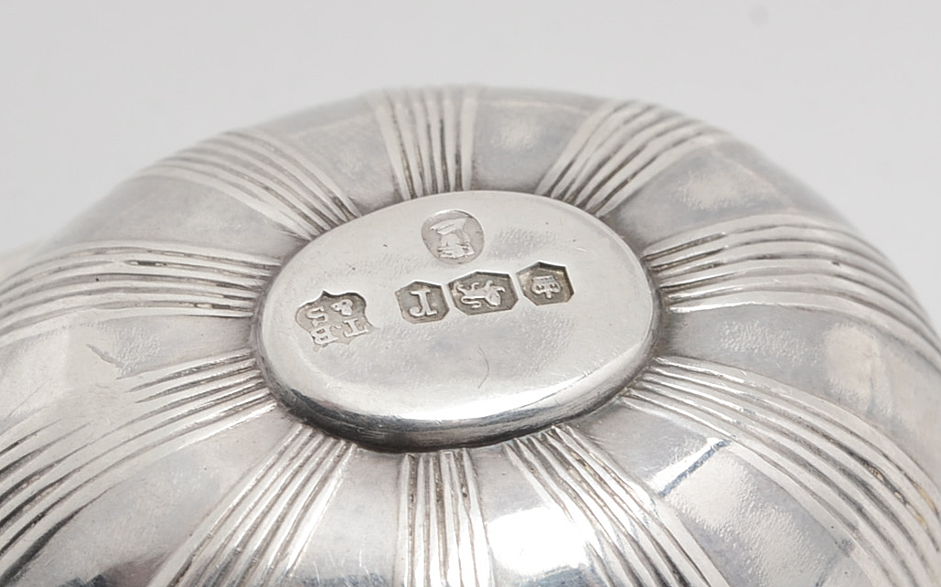 Pair of 18th and 20th Century Sterling Silver Jockey Cap Tea Caddy Spoons