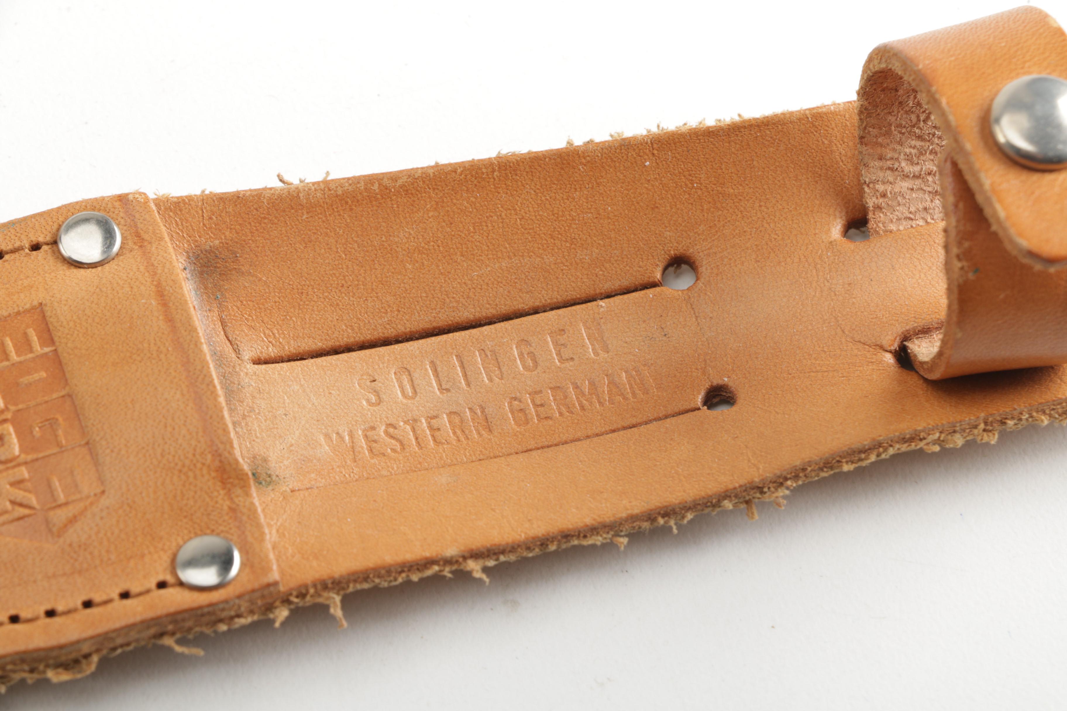 Edge "Original Buffalo" Fixed Blade Hunting Knife with Edge "Mark" Sheath