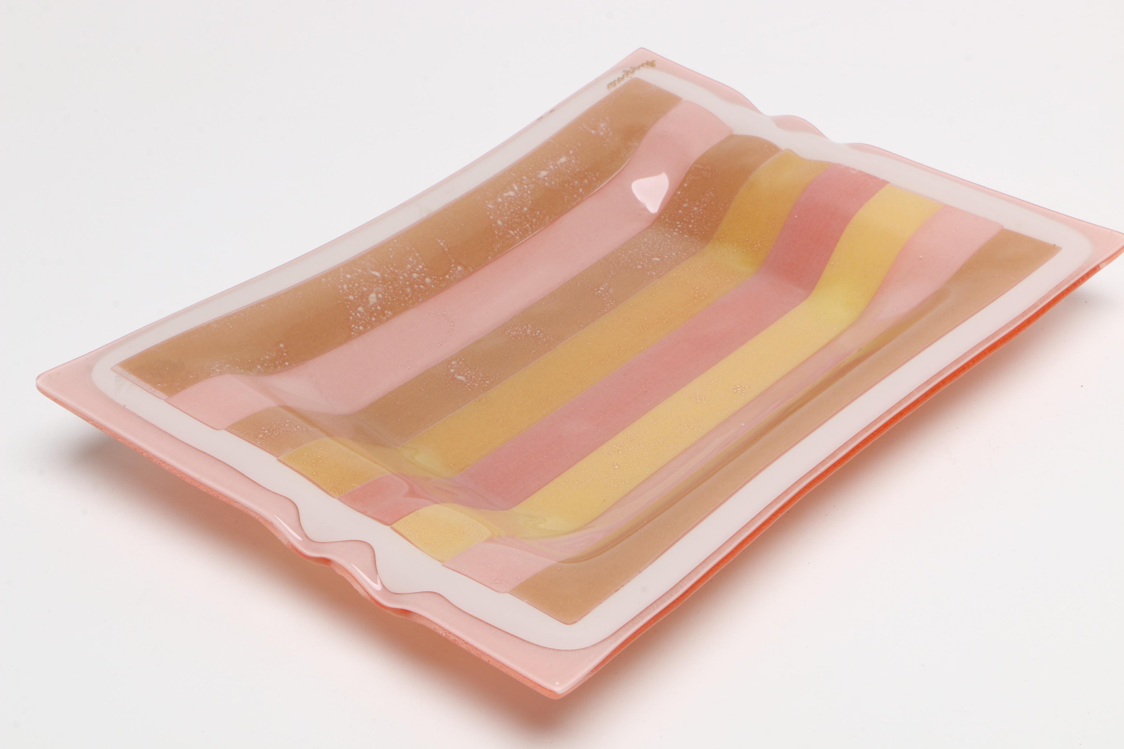 Higgins Mid Century Modern Art Glass Ash Receiver