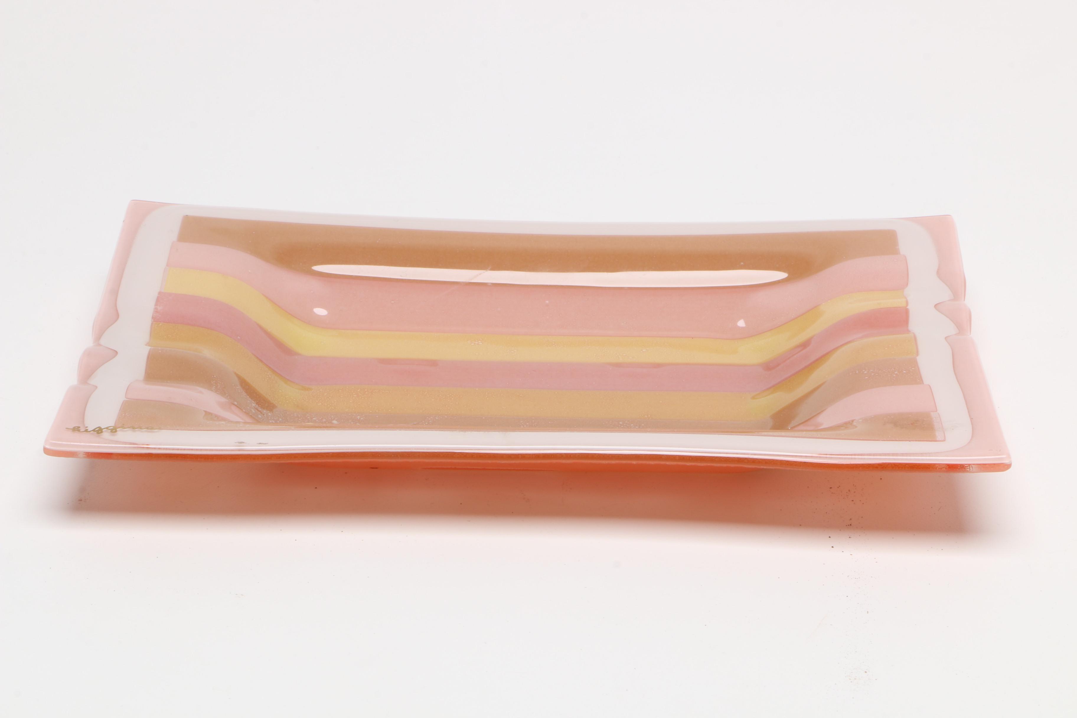 Higgins Mid Century Modern Art Glass Ash Receiver