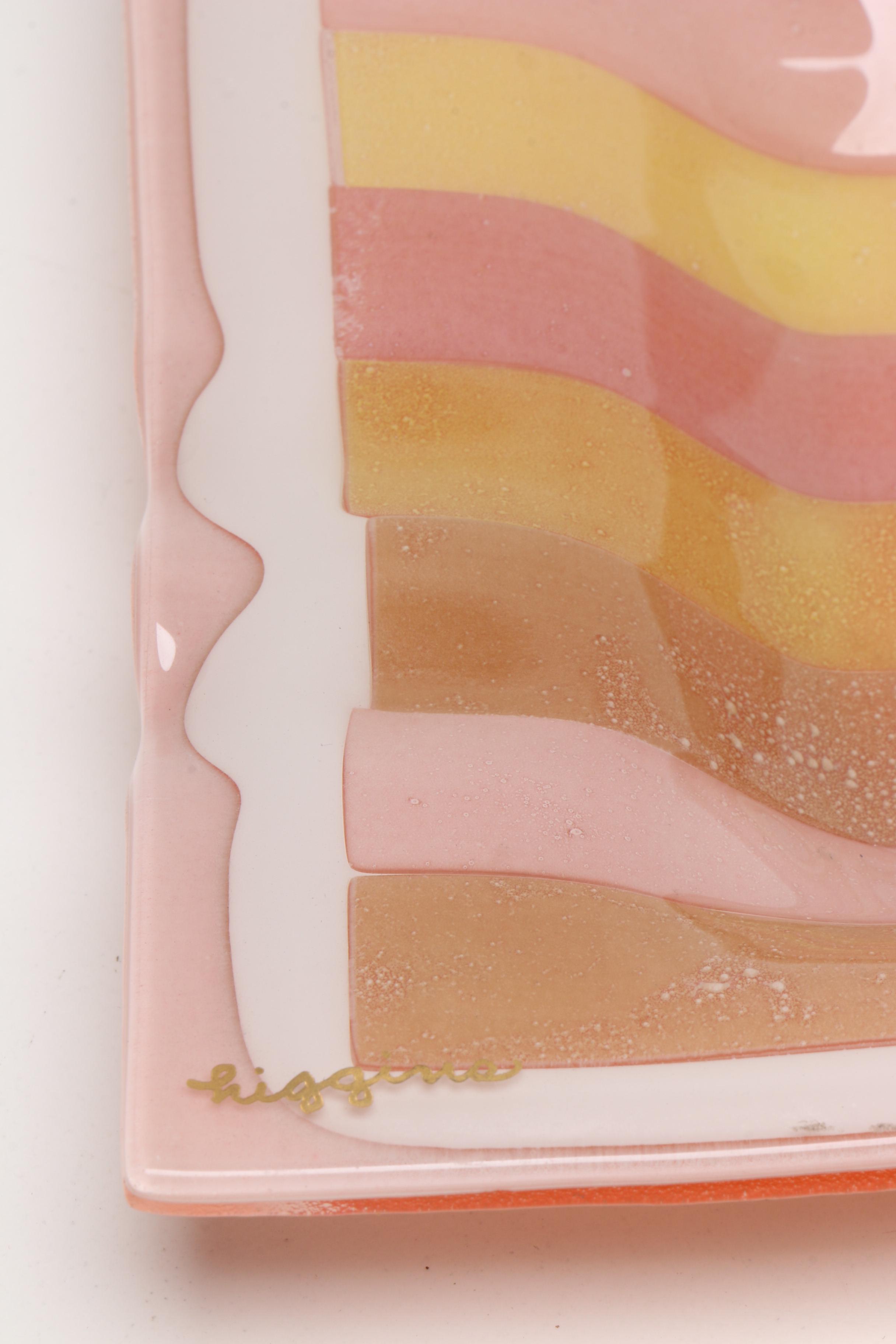 Higgins Mid Century Modern Art Glass Ash Receiver