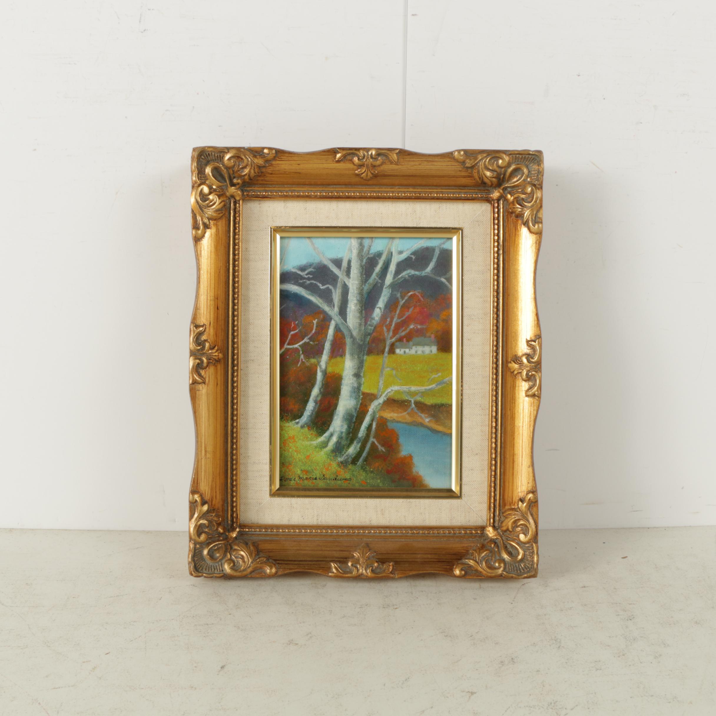 Rose Marie Sandweg Oil Painting on Wood "The Hagel Creek"