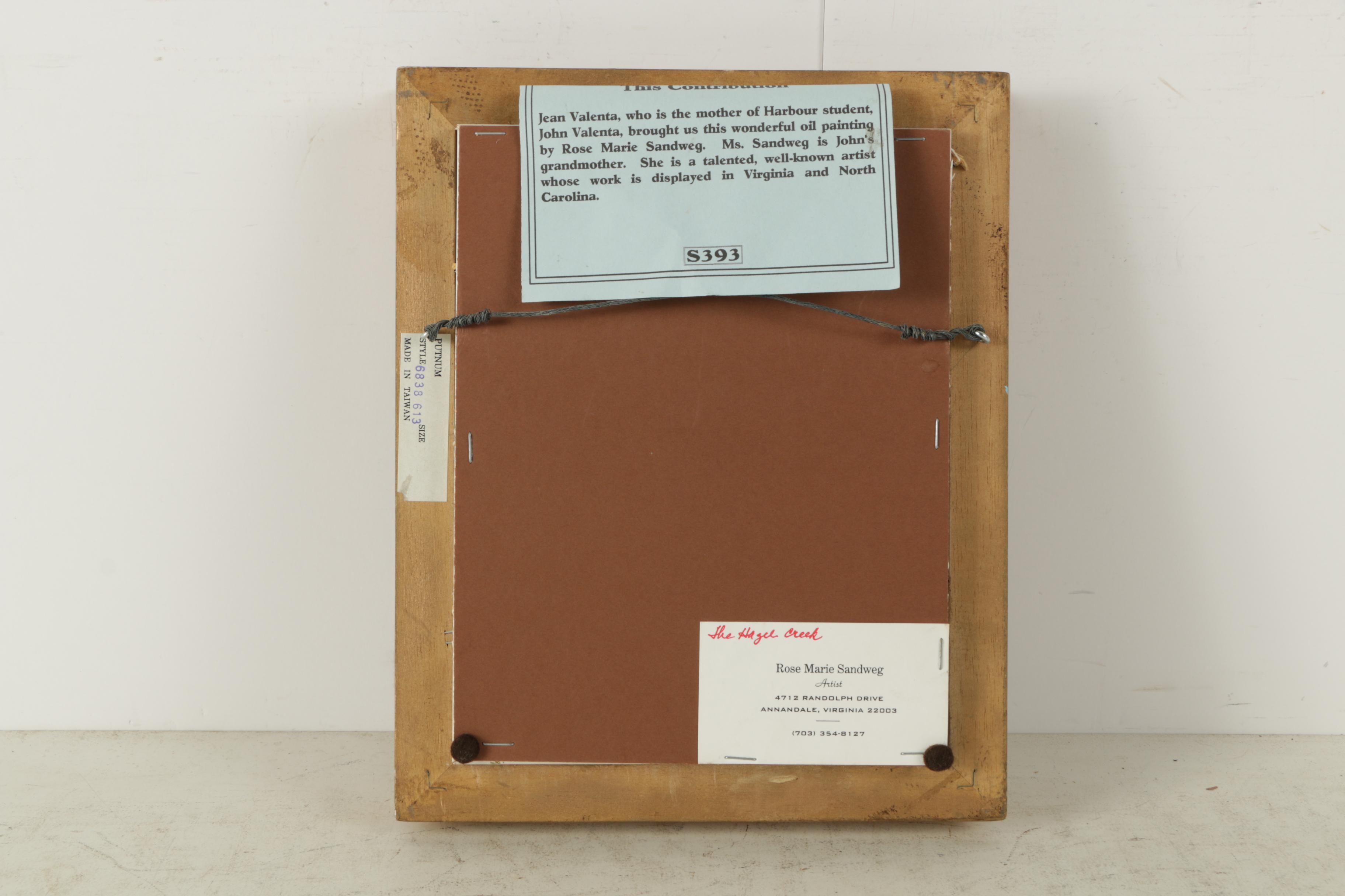 Rose Marie Sandweg Oil Painting on Wood "The Hagel Creek"