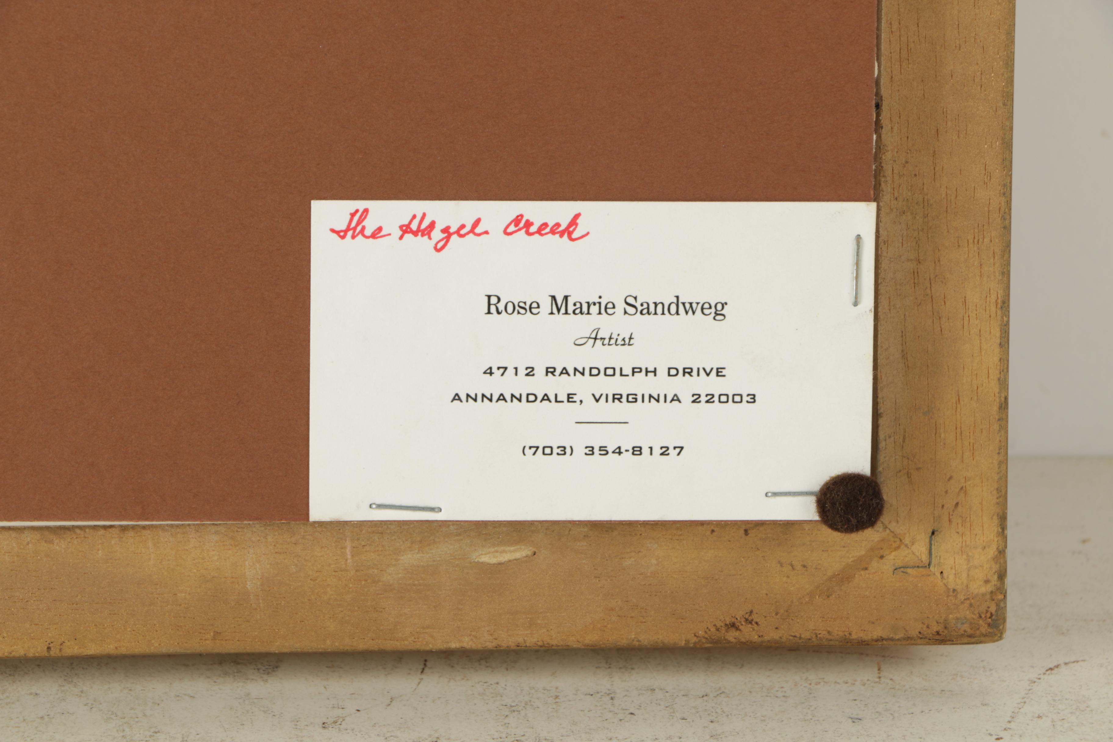 Rose Marie Sandweg Oil Painting on Wood "The Hagel Creek"