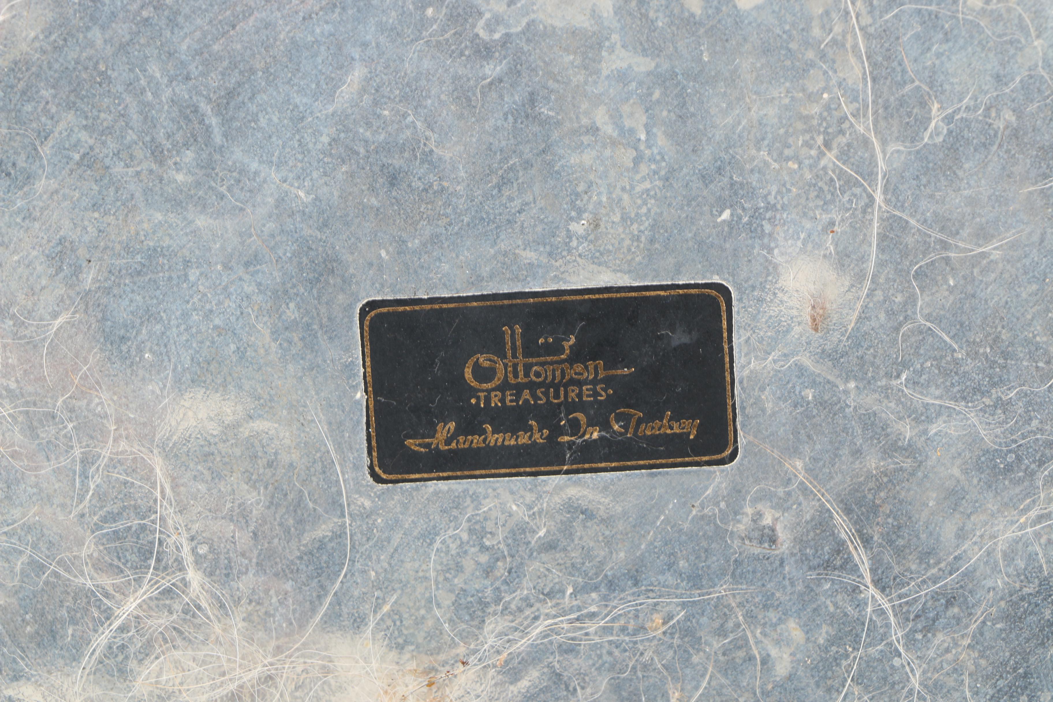 Hammered Metal Lidded Urn