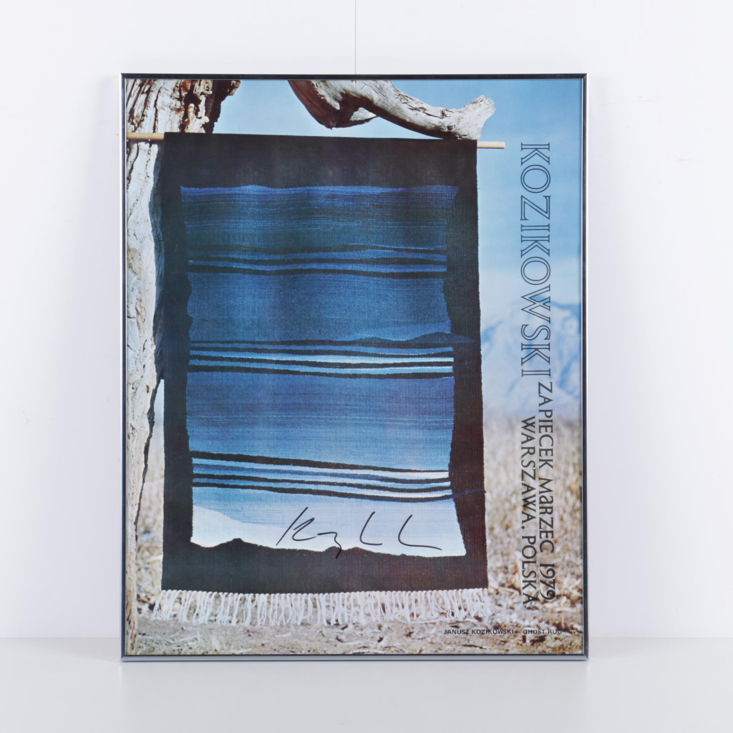 Janusz Kozikowski 1979 Polish Gallery Poster After "Ghost Rug #5"