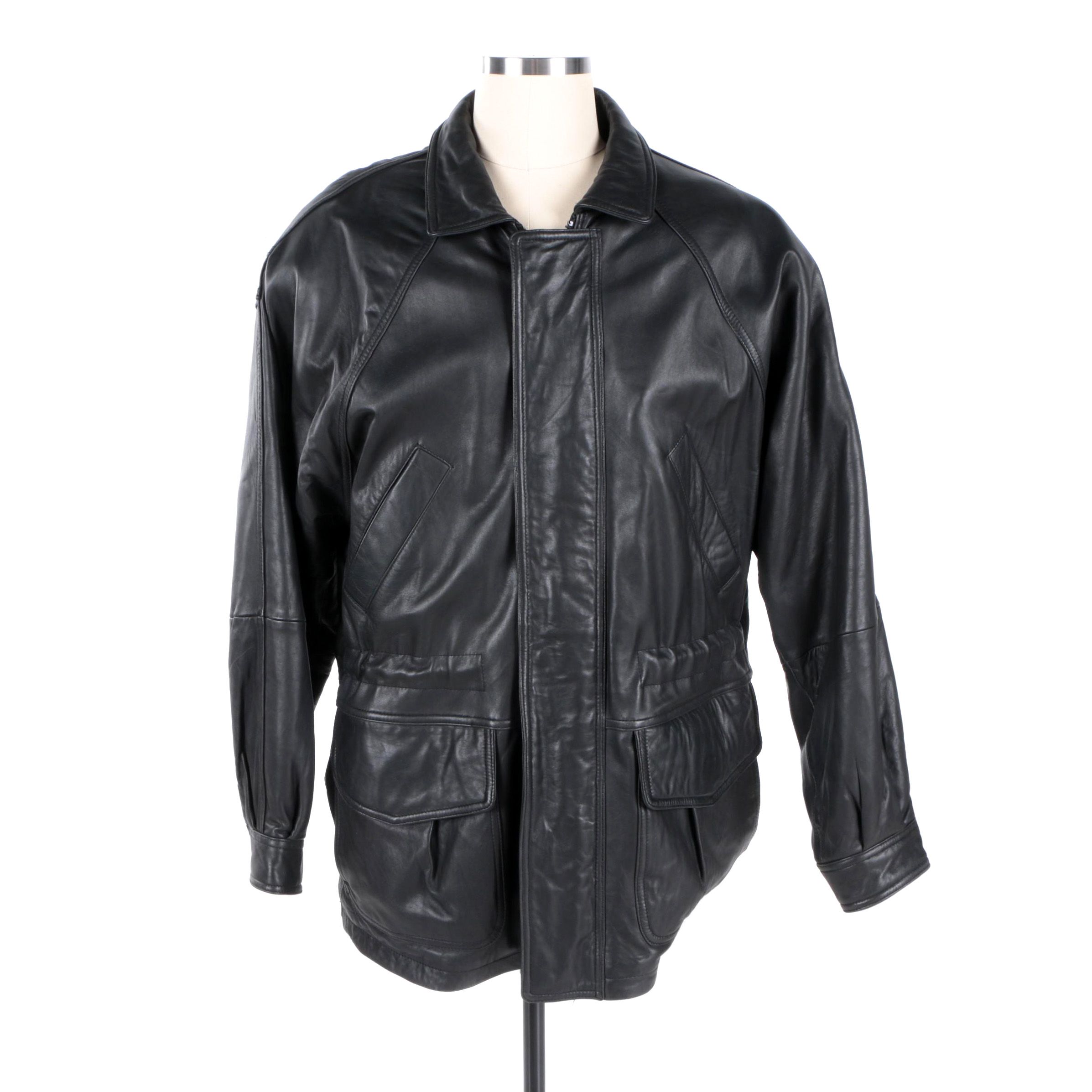 Men's Marc New York Black Leather Jacket