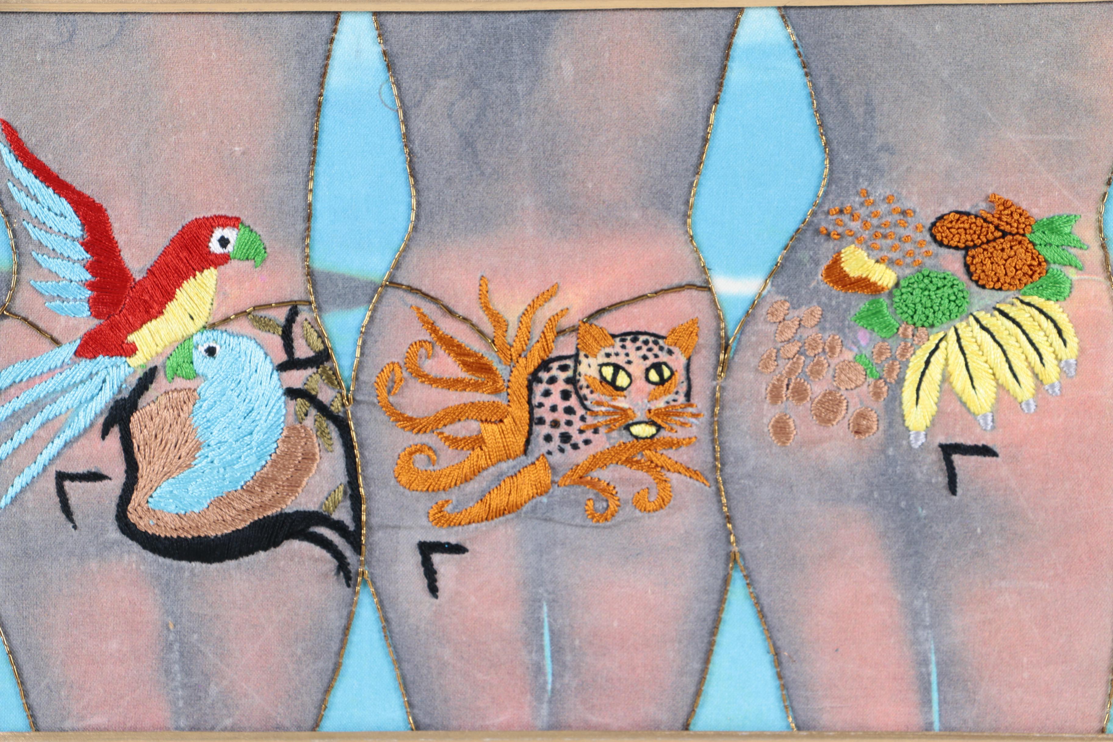 Beaded Embroidery Embellishments on Prints of Figures