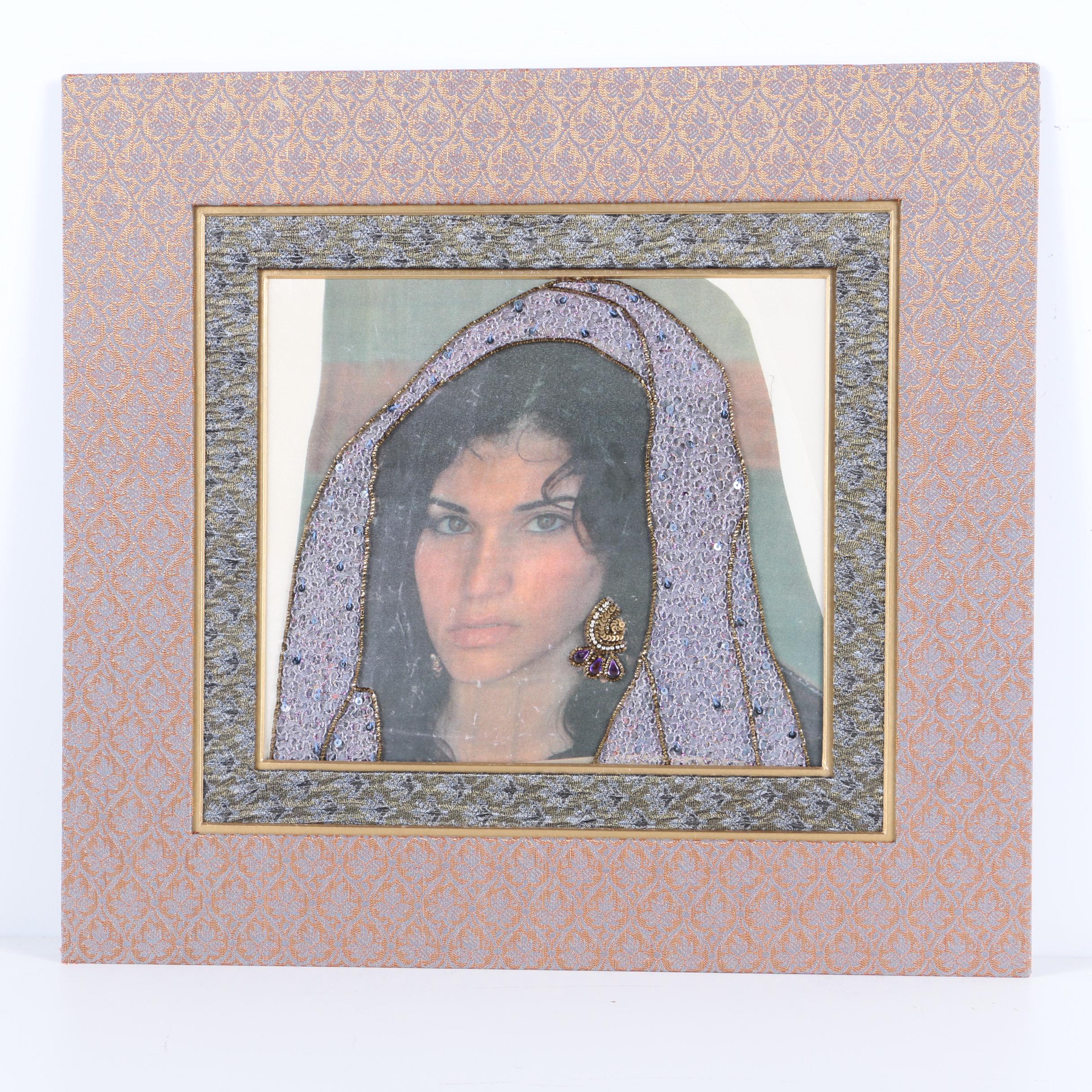 Beaded Embroidery Embellishments on Prints of Figures