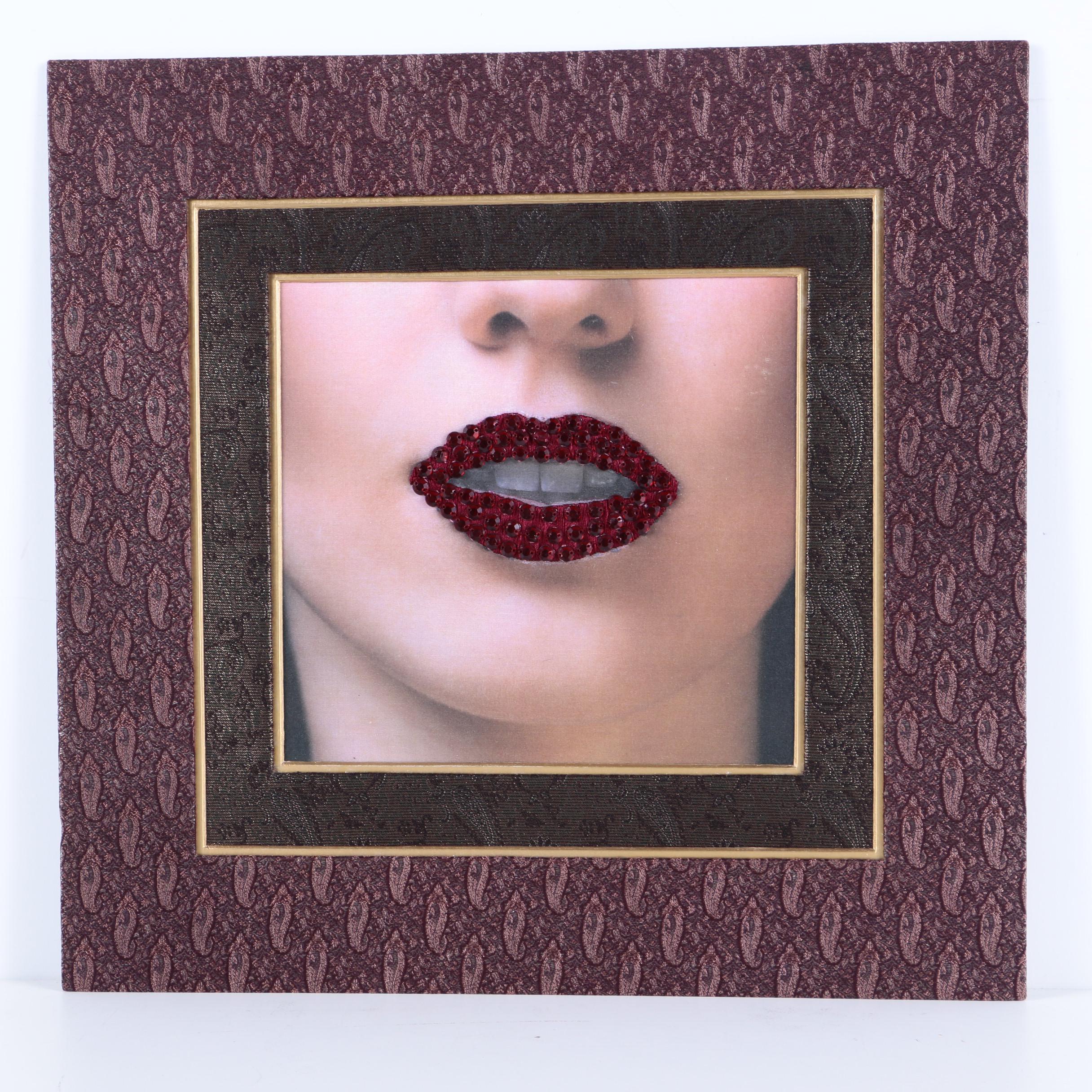 Beaded Embroidery Embellishments on Prints of Figures