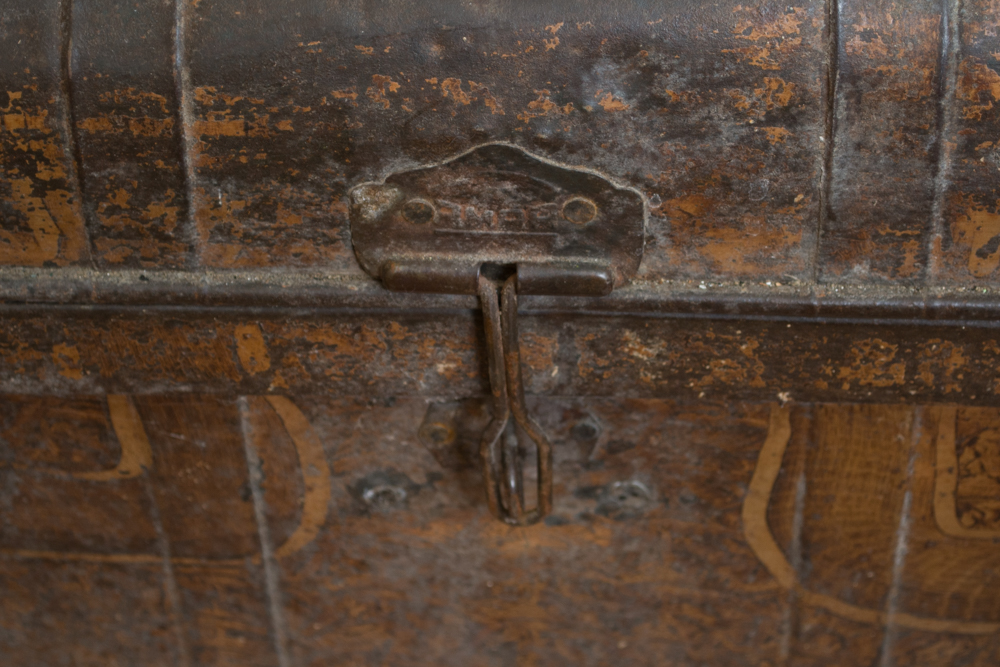 Vintage Metal Footlocker Trunk