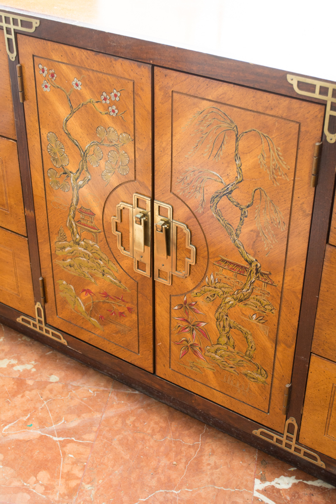 Chinoiserie Veneered Credenza