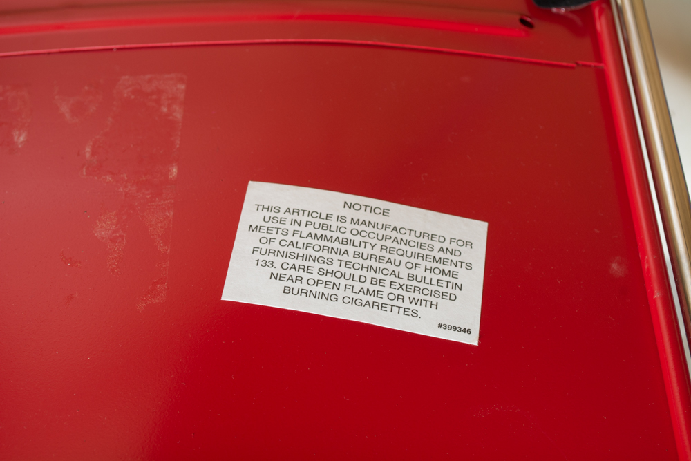 Pair of Modern Red Stacking Chairs