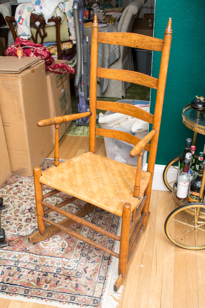 Oak Ladderback Rocking Chair