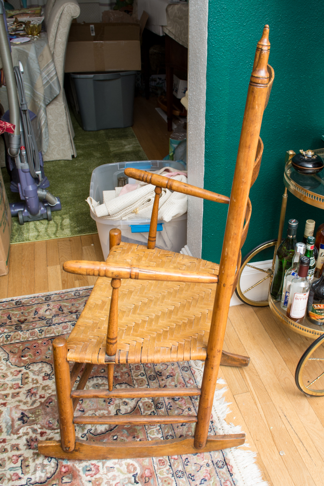 Oak Ladderback Rocking Chair