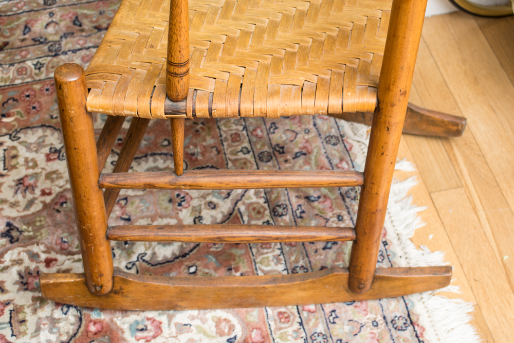 Oak Ladderback Rocking Chair
