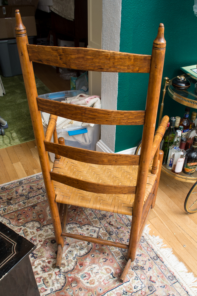 Oak Ladderback Rocking Chair