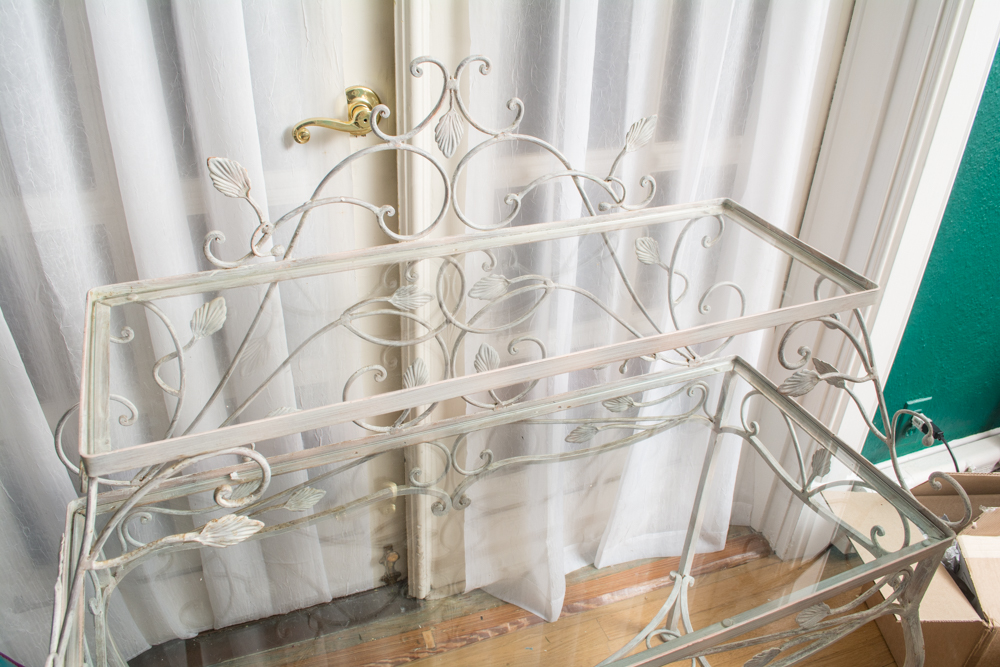 White Metal Etagere