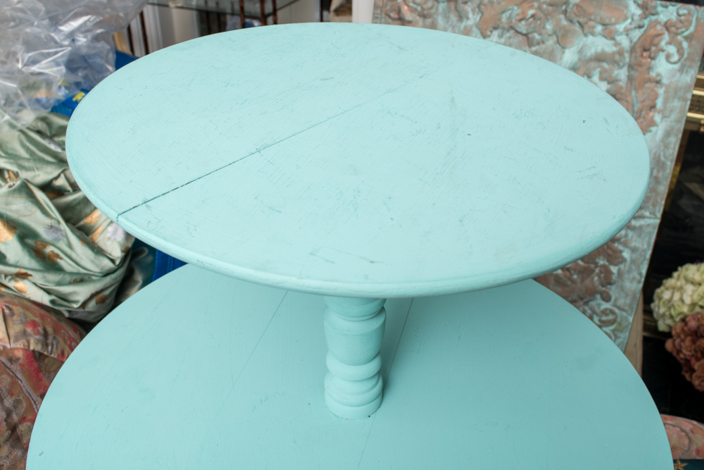 Painted Two-Tiered Dumbwaiter Table