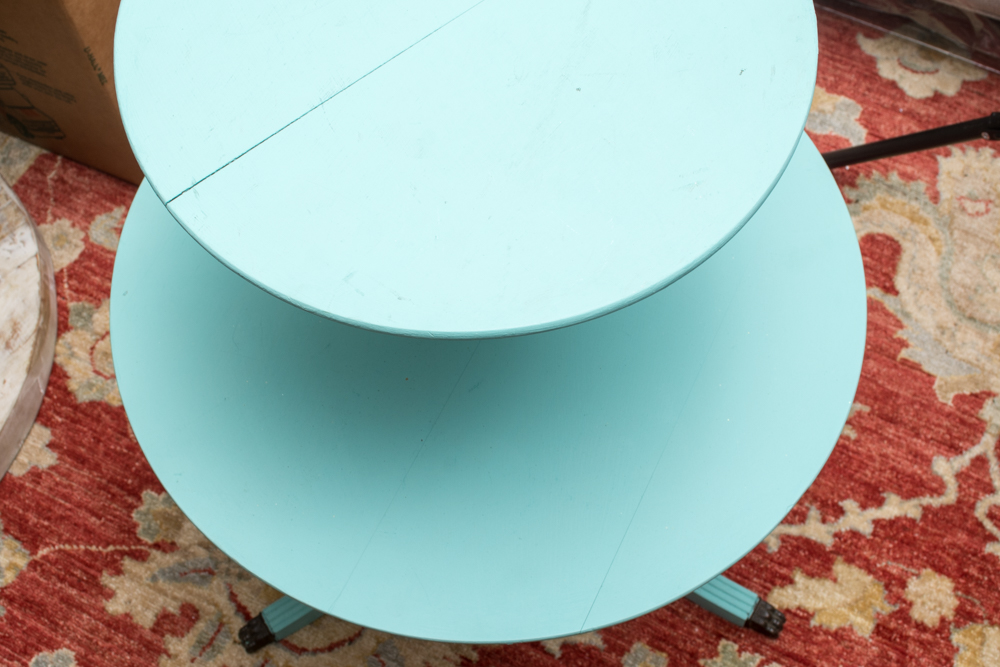 Painted Two-Tiered Dumbwaiter Table