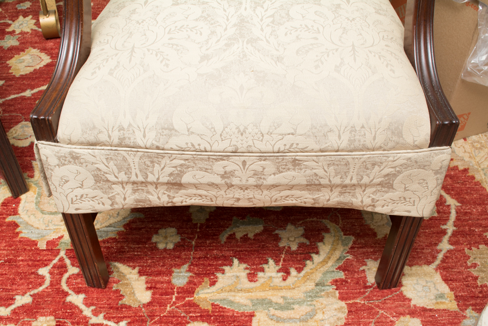 Pair of George III Style Upholstered Armchairs