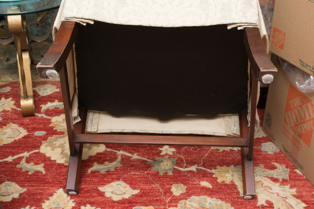 Pair of George III Style Upholstered Armchairs