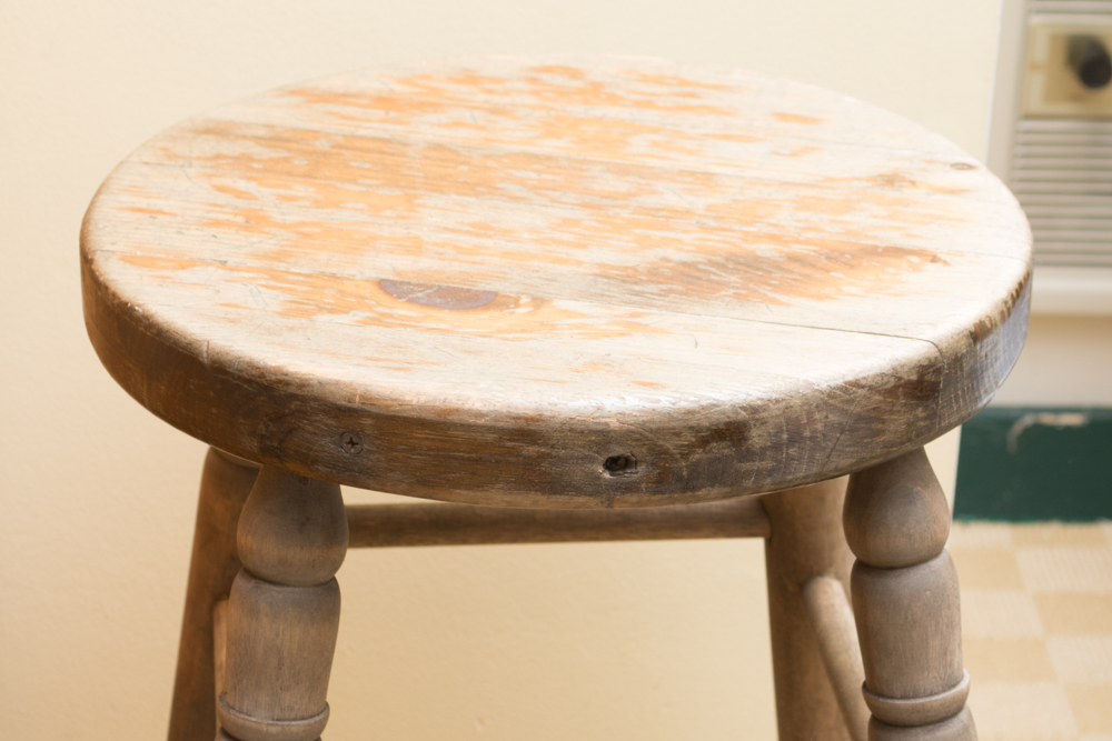 Pair of Vintage Wooden Stools