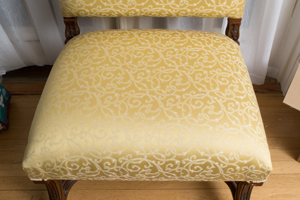 Pair of Renaissance Revival Style Upholstered Chairs