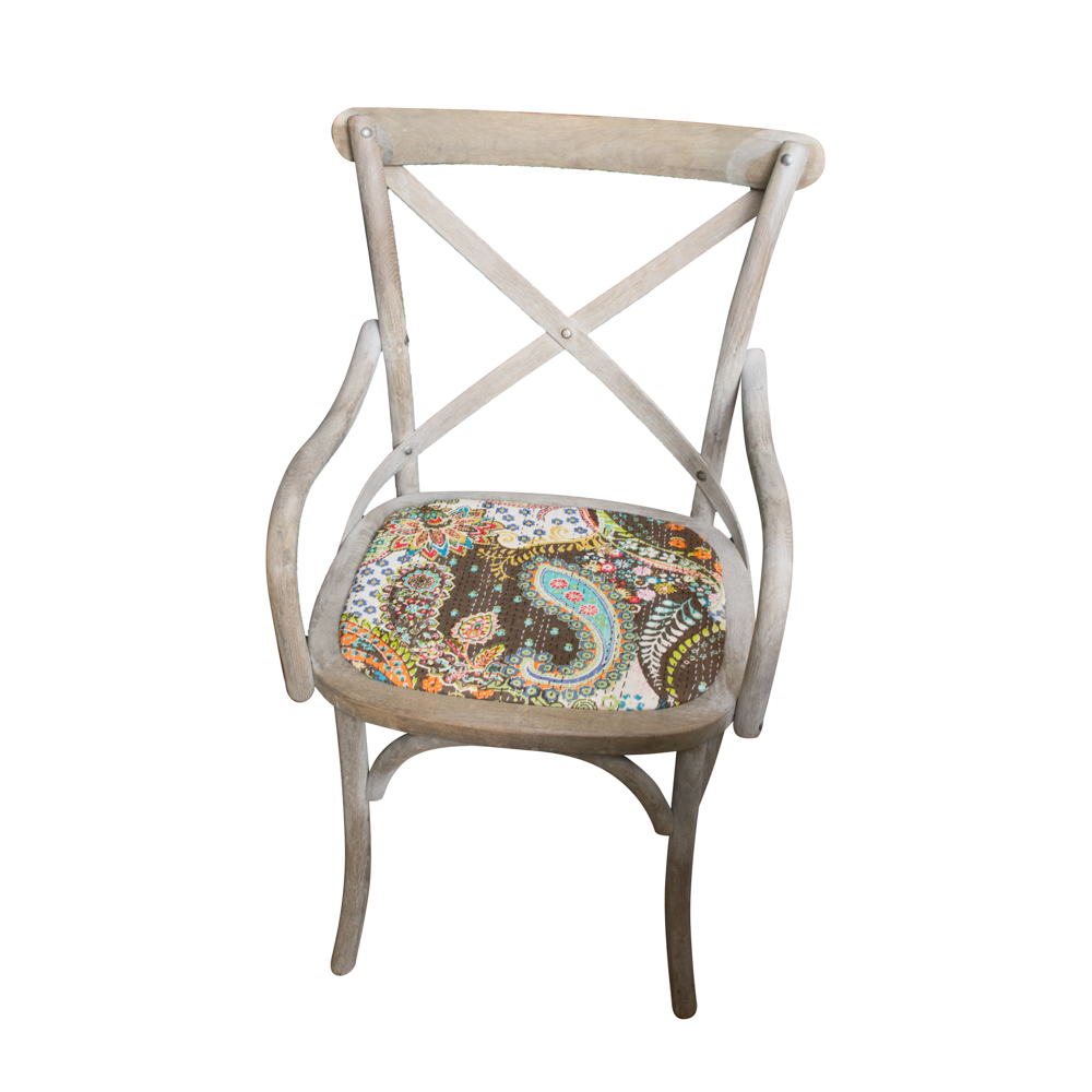 Pair of Cross Back Dining Chairs