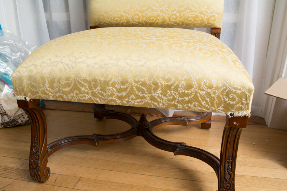 Pair of Renaissance Revival Style Upholstered Chairs