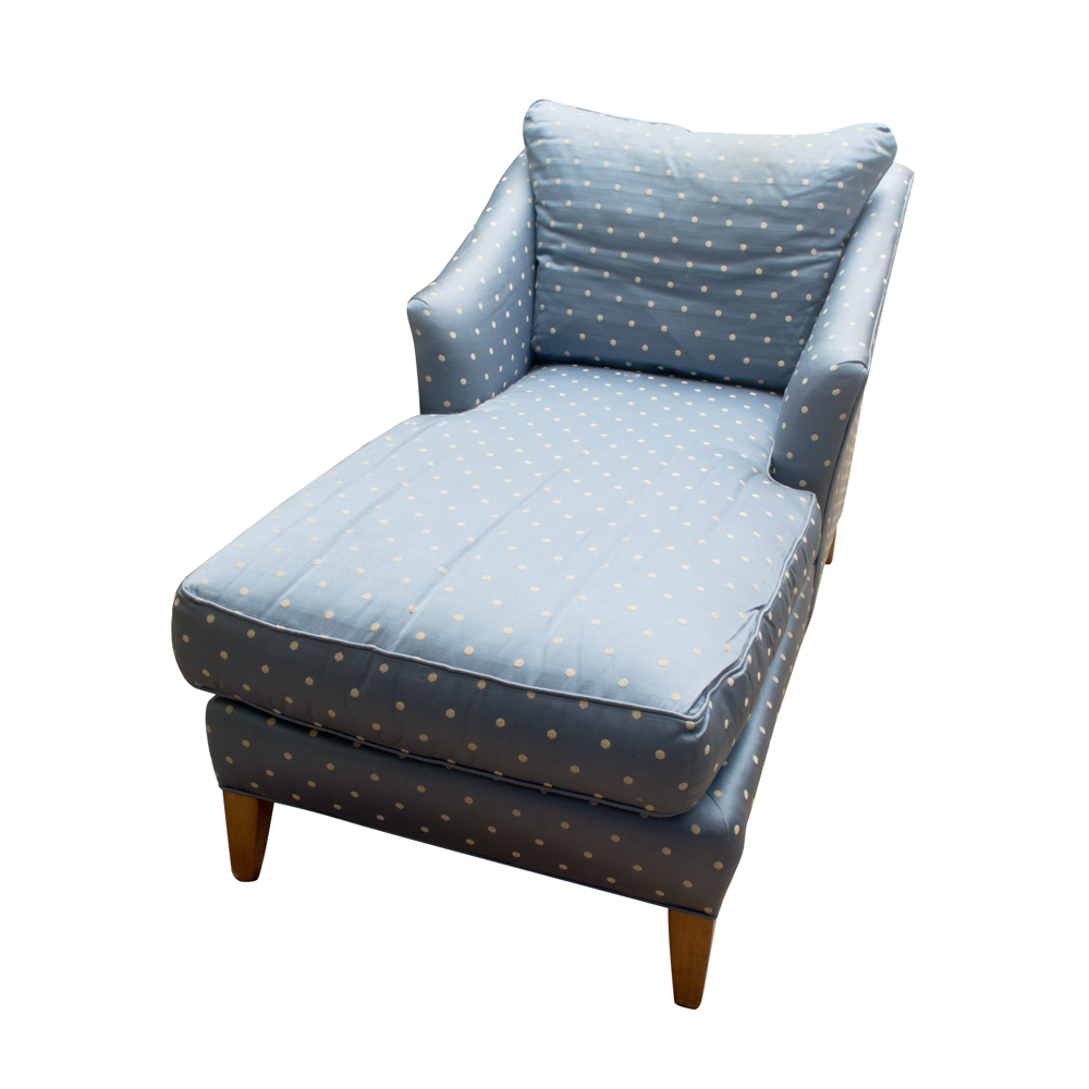 Upholstered Chaise Lounge Chair by Ethan Allen