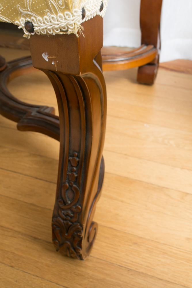 Pair of Renaissance Revival Style Upholstered Chairs