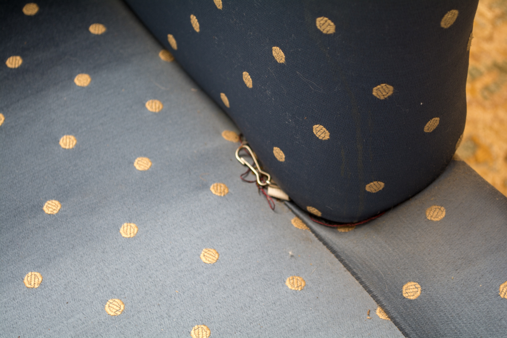 Upholstered Chaise Lounge Chair by Ethan Allen