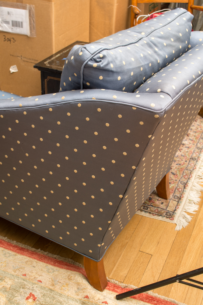 Upholstered Chaise Lounge Chair by Ethan Allen