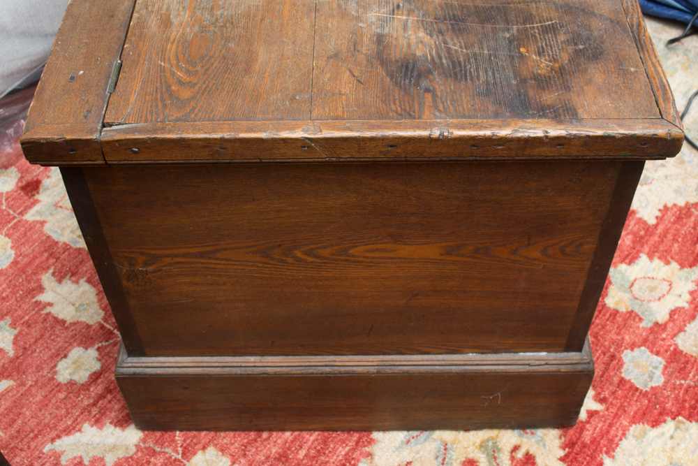 Wooden Trunk with Cast Iron Hardware
