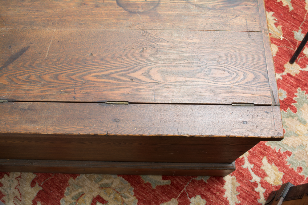 Wooden Trunk with Cast Iron Hardware