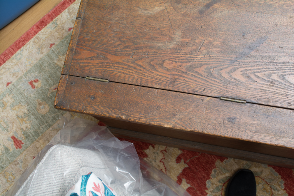 Wooden Trunk with Cast Iron Hardware