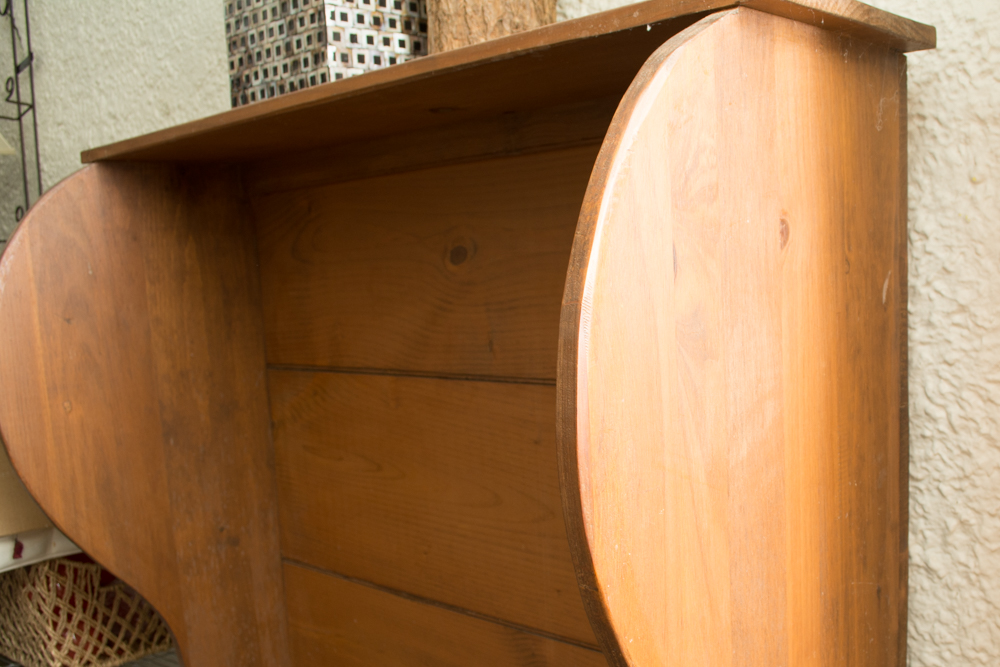 Vintage Pine Highback Settle Bench