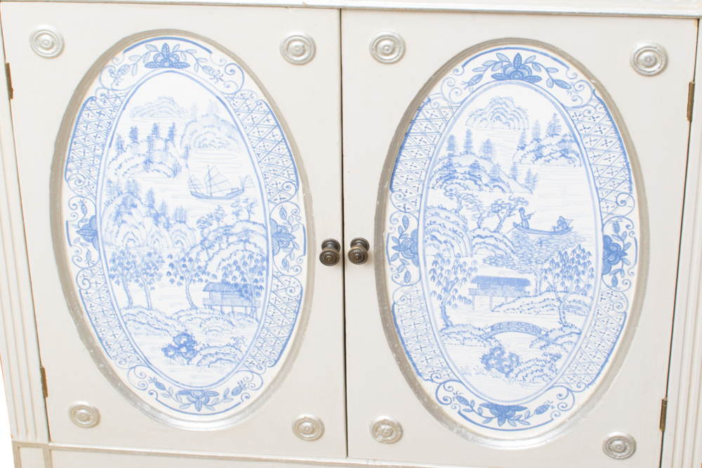 Louis XVI Style Trompe l'oeil Painted Chest