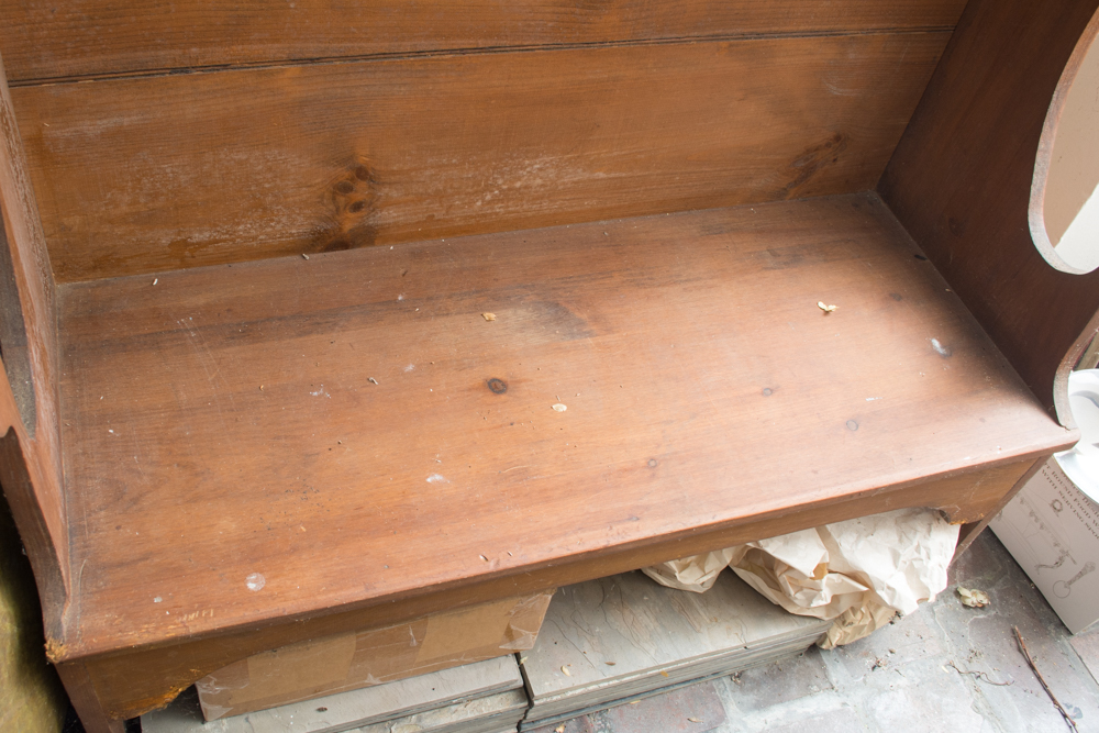 Vintage Pine Highback Settle Bench