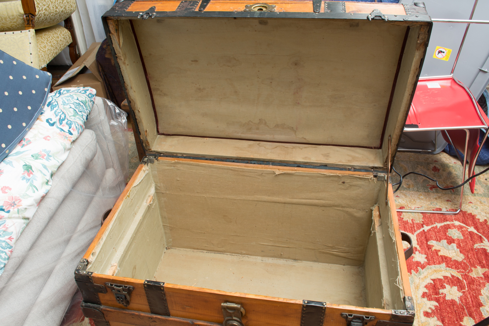 Antique Wooden Steamer Trunk