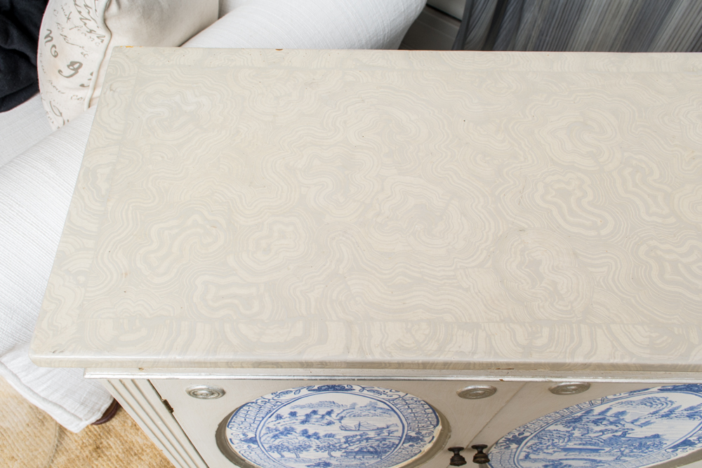 Louis XVI Style Trompe l'oeil Painted Chest