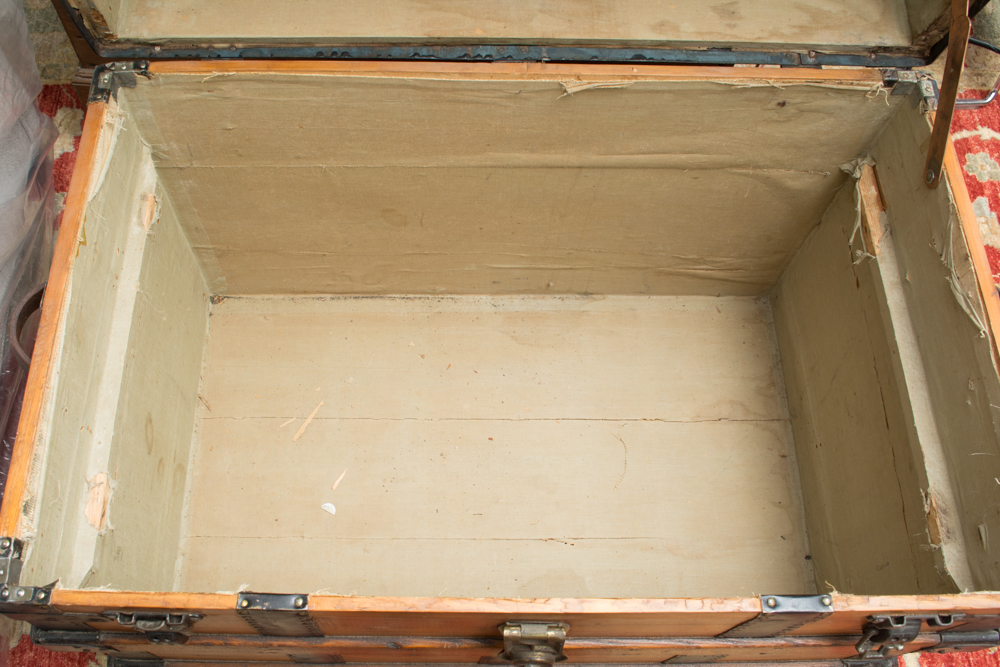 Antique Wooden Steamer Trunk